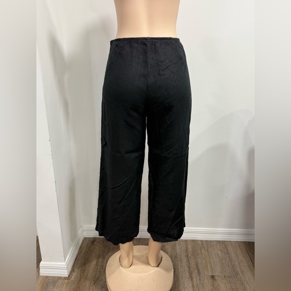 Eileen Fisher Black Linen Pants Size Small - Picture 4 of 5